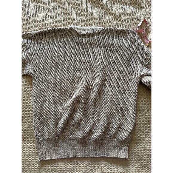 Vintage Lord Jeff 100% Fine Cotton Cableknit‎ Sweater Beige Large - Picture 5 of 5